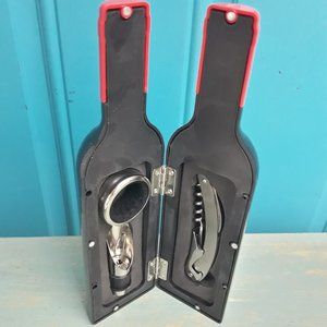 Wine Bottle Opener Kit Hidden Treasure Box inside a faux bottle